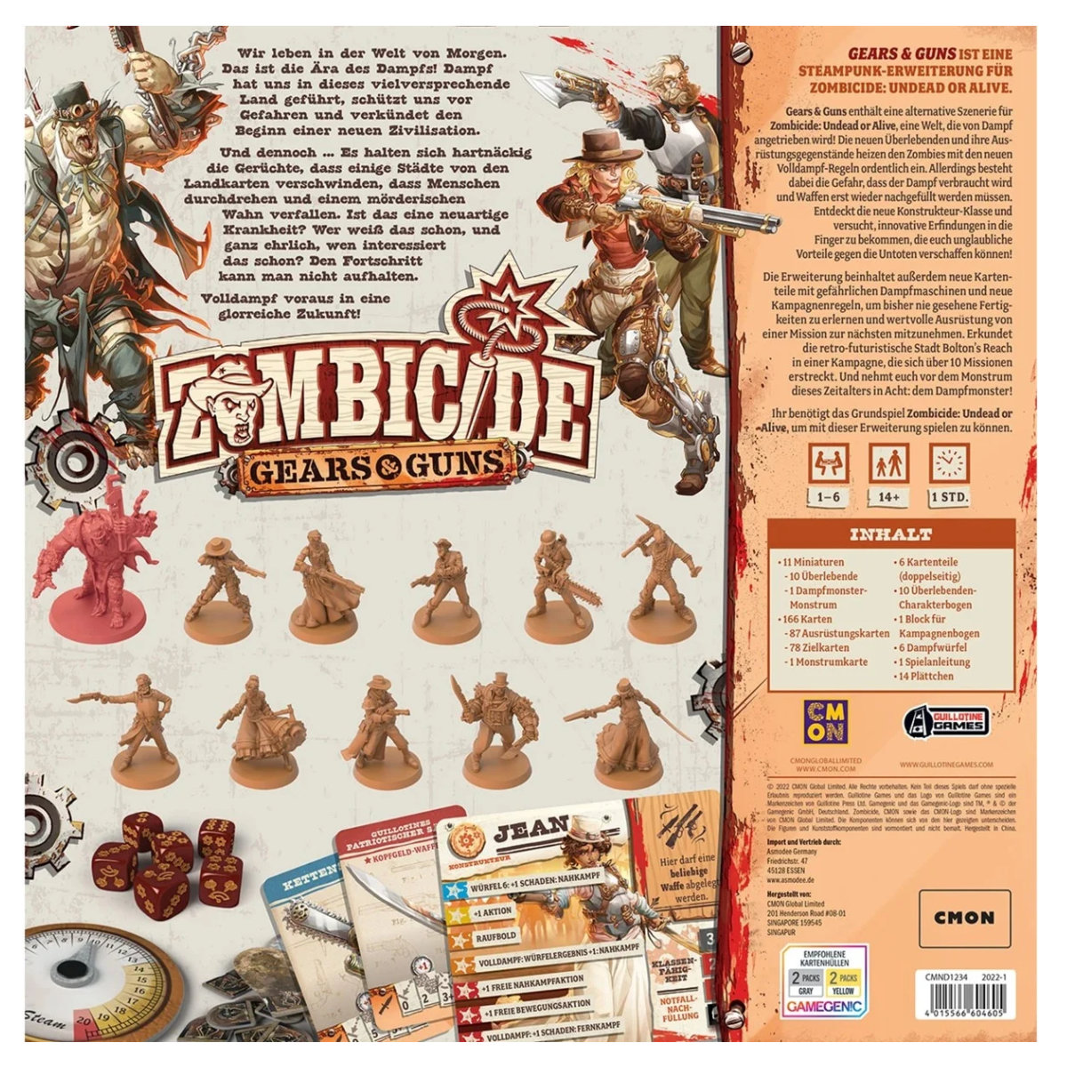 Asmodee - Zombicide Undead or Alive Gears and Guns - Brettspiel – Bild 2