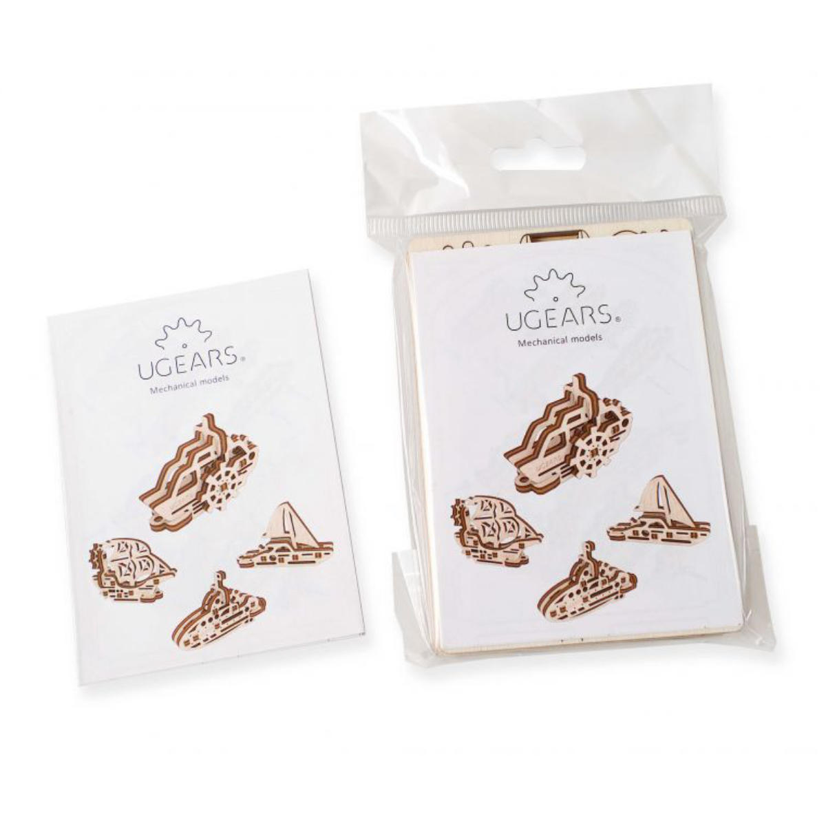 UGEARS 70035 - U-Fidgets Schiffe - Einsteigerset 3-D Holzspielzeug – Bild 2