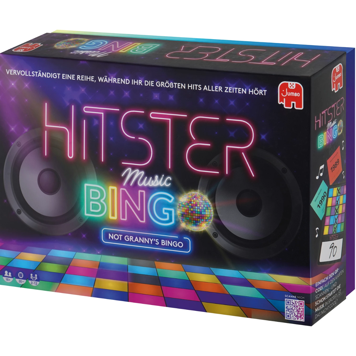 Jumbo - Hitster Bingo, d ab 16 Jahren, 2-10 Spieler, Musik-Kartenspiel mit App
