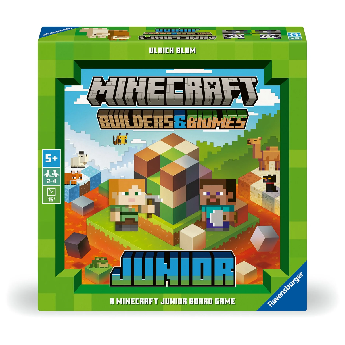 Ravensburger - Minecraft Brettspiel Builders & Biomes Junior