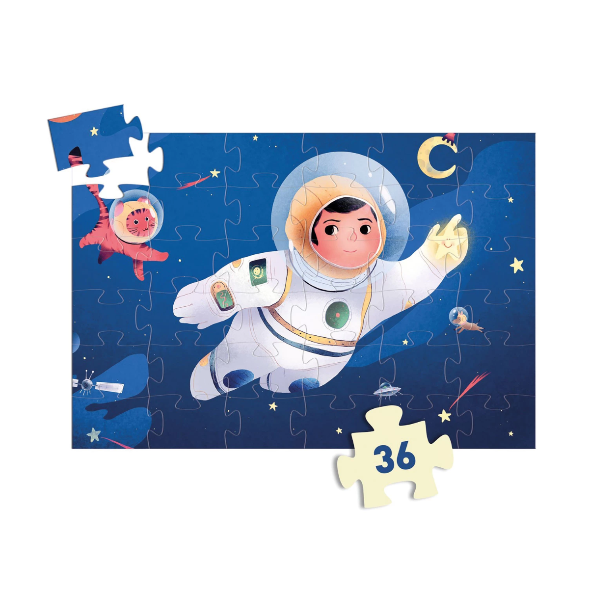 Djeko - Puzzle Astronaut auf dem Mond 36 Teile