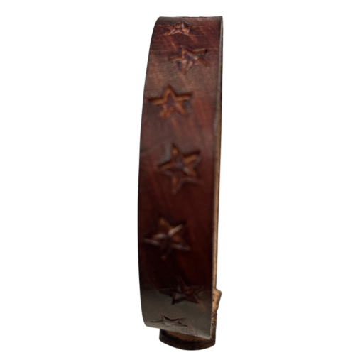 Lederarmband Herren braun mit Sternchen – 20 cm Armumfang, 1,2 cm breit
