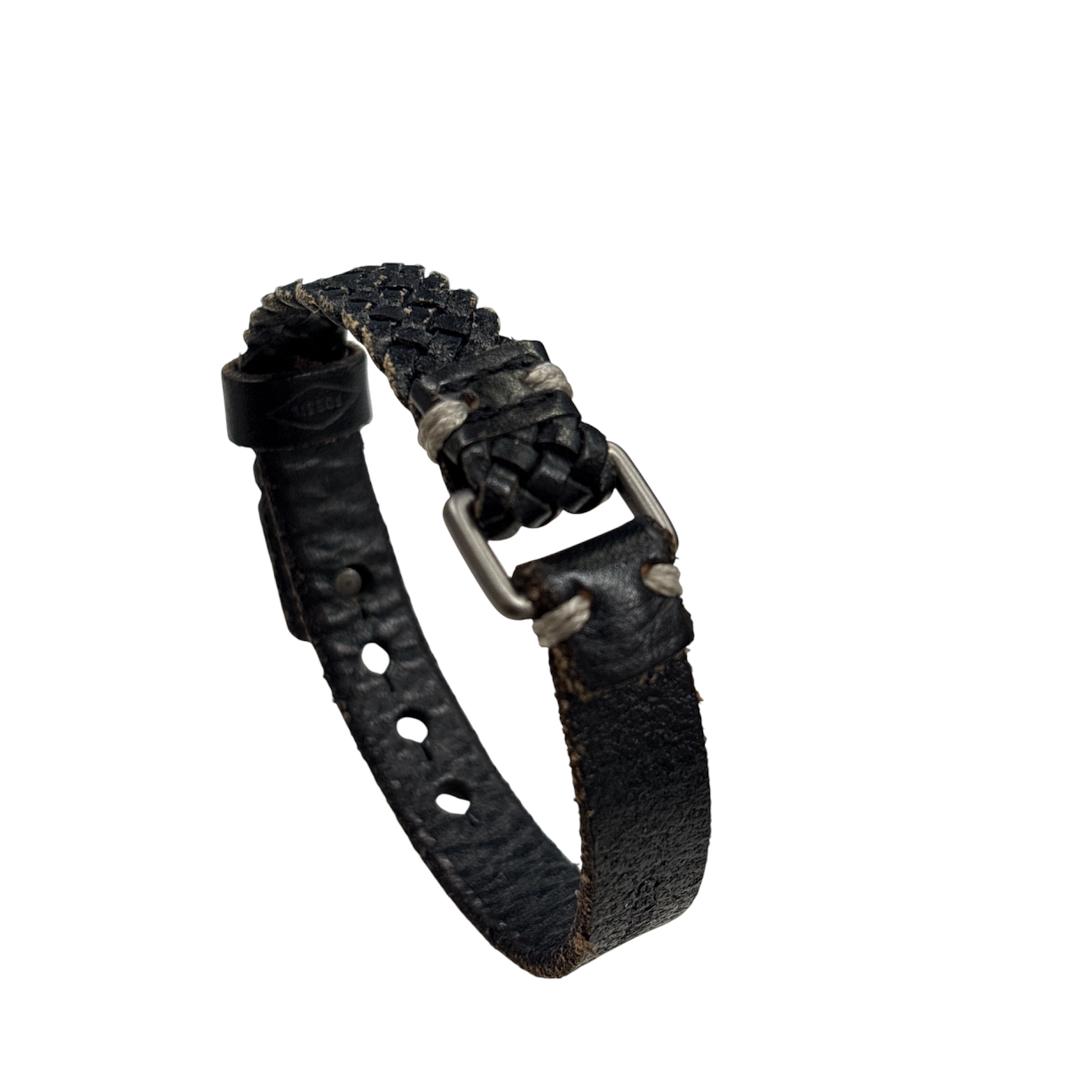 Herren Lederarmband schwarz – bis 23 cm Armumfang, 1,3 cm breit