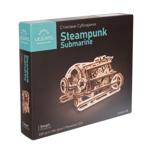 UGEARS 70229 - Steampunk U-Boot - 3-D Holzspielzeug