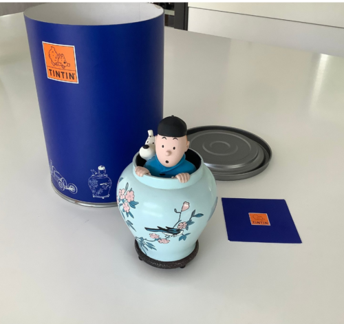 Tim und Struppi - Pixi-Figur 46951 - Der Blaue Lotus – Die Statue - 17 cm / Tintin et Milou - La Potiche Collection Icones