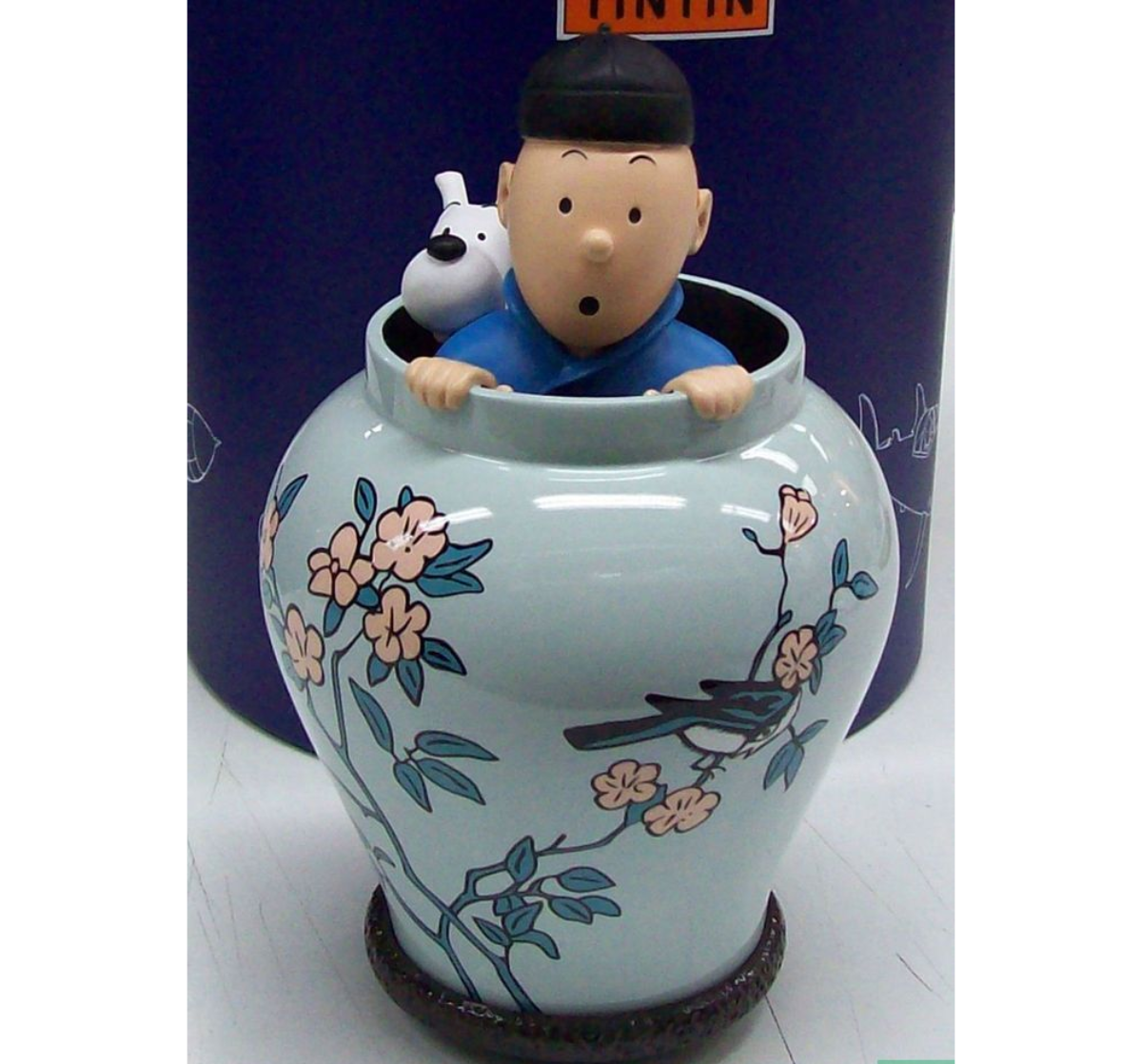 Tim und Struppi - Pixi-Figur 46951 - Der Blaue Lotus – Die Statue - 17 cm / Tintin et Milou - La Potiche Collection Icones