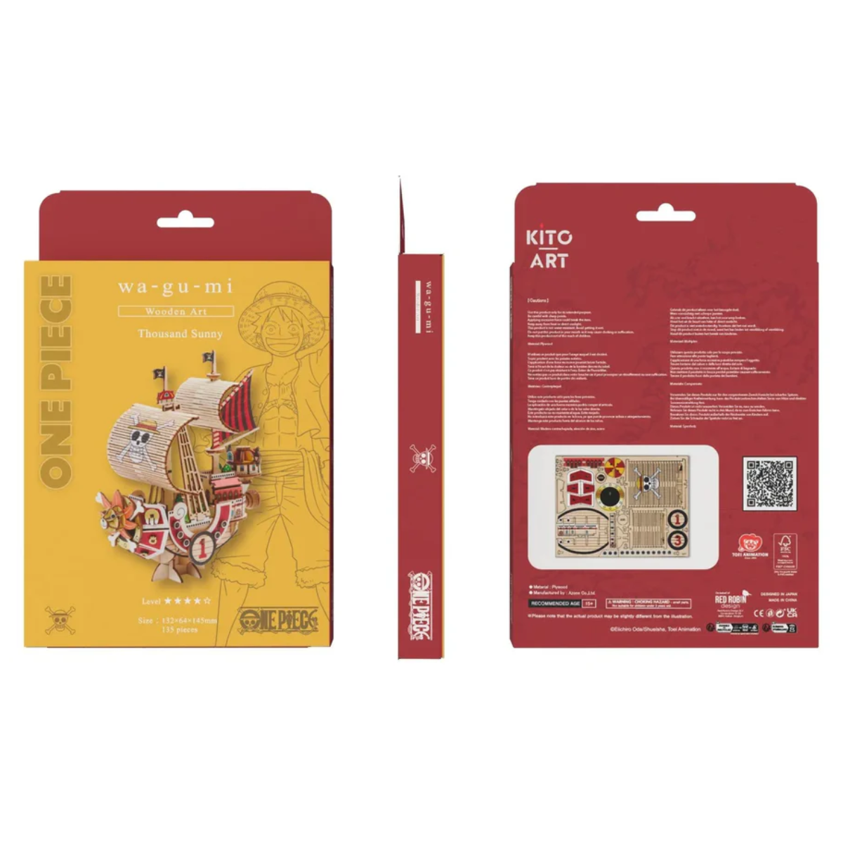 One Piece 66007 - Thousand Sunny der Strohhutbande - 3D Holzbausätze – Bild 2