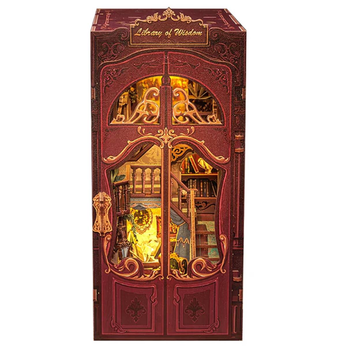 CuteBee DC03 - Book Nook Library of Wisdom – 3D Holzbausatz – Bild 2