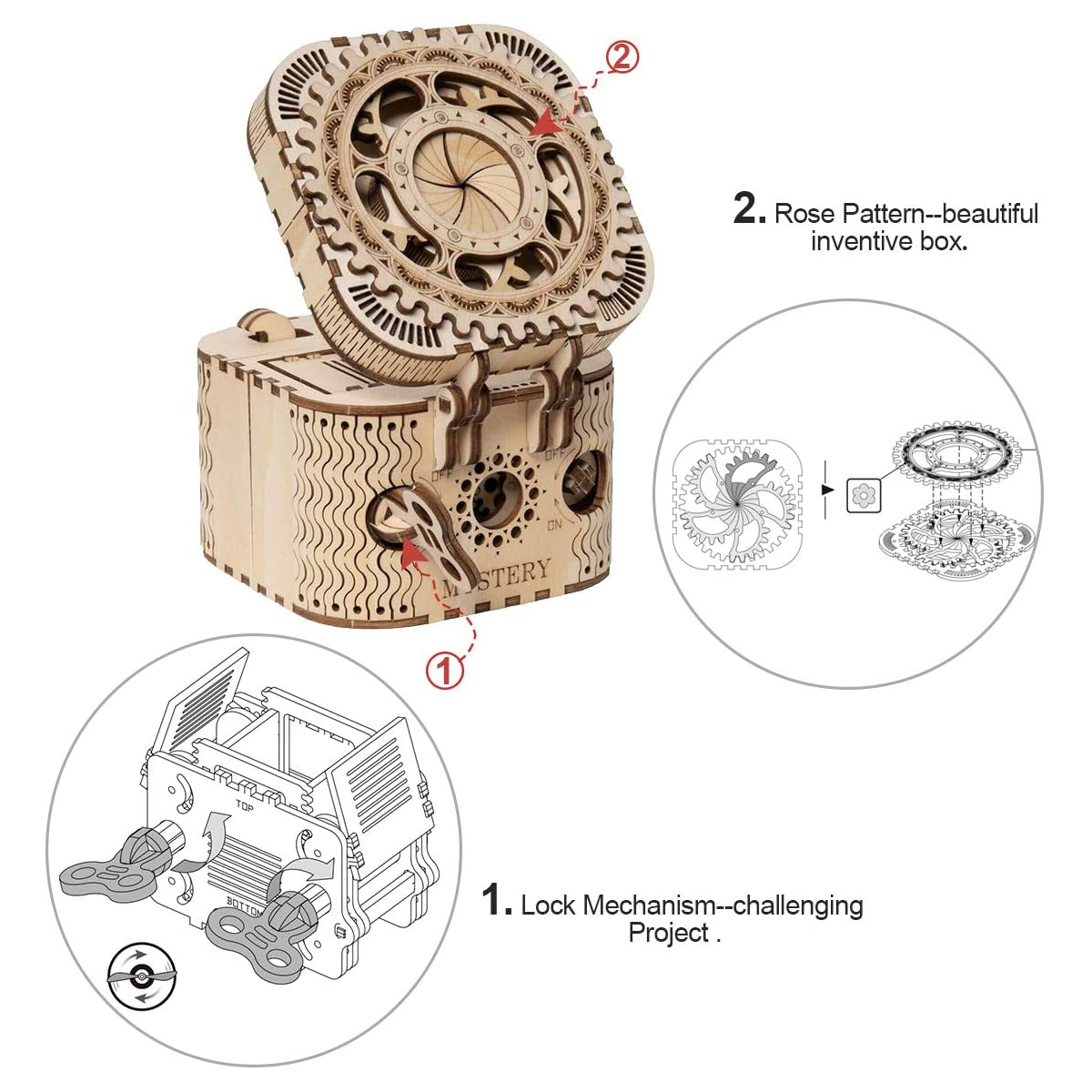 ROKR - Treasure Box LK502 - Holzbausatz – Bild 7